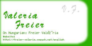 valeria freier business card